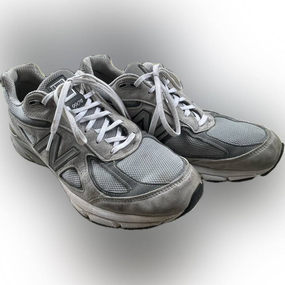 New Balance Gray and White Sneakers